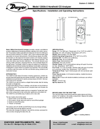 Thumbnail of document Manual - 1205A-5 Handheld CO Analyzer